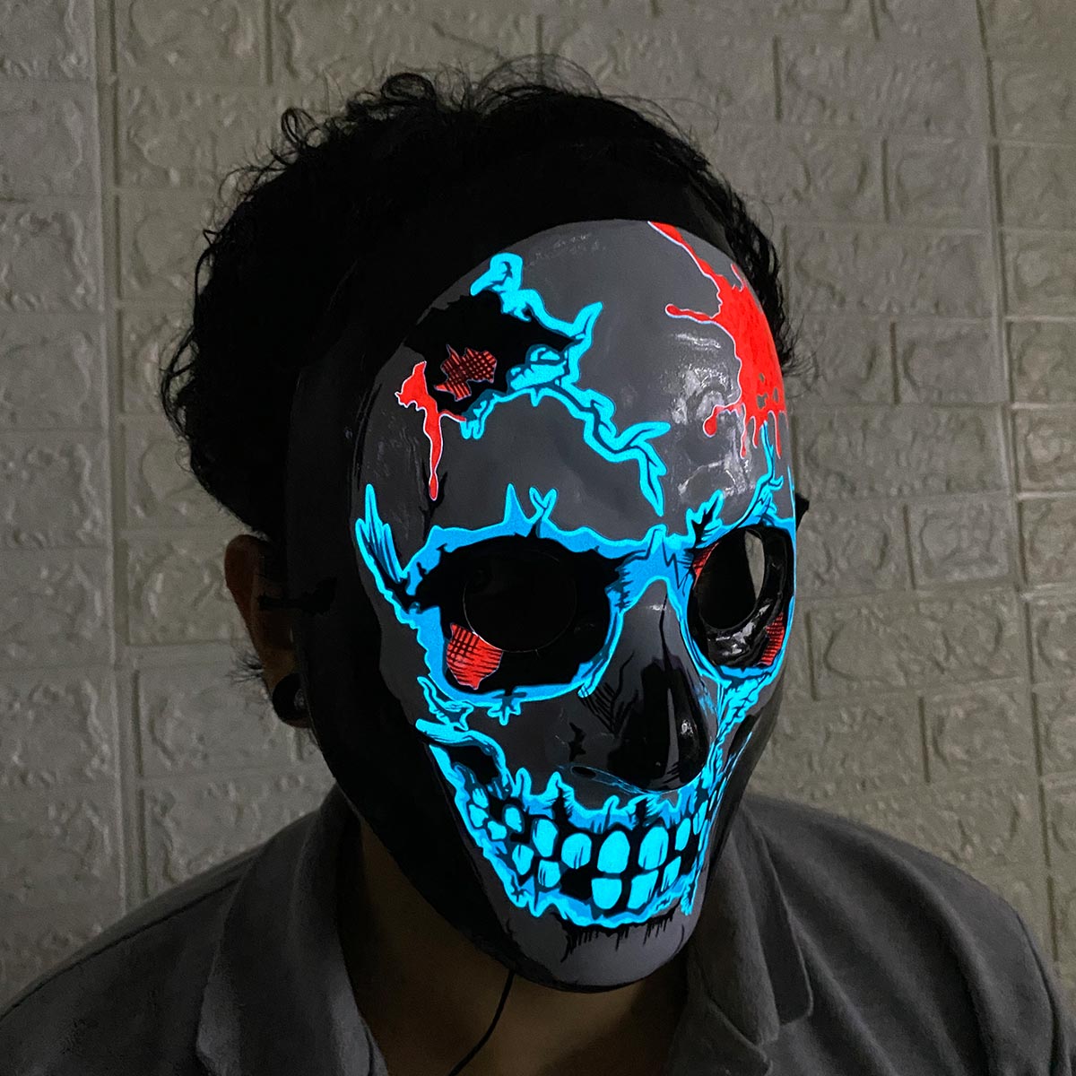 Miniatura 4 de Mascara Luminosa De Calavera Hallooween